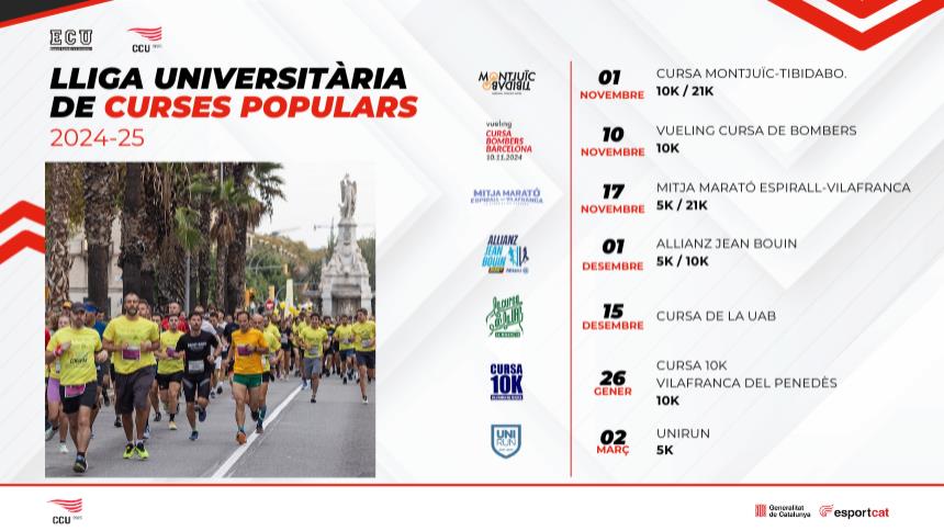 Arrenca la Lliga Universitària de Curses Populars 2024-2025!